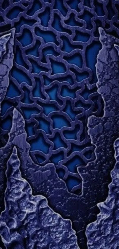 Abstract dark blue textured wallpaper with intricate patterns.