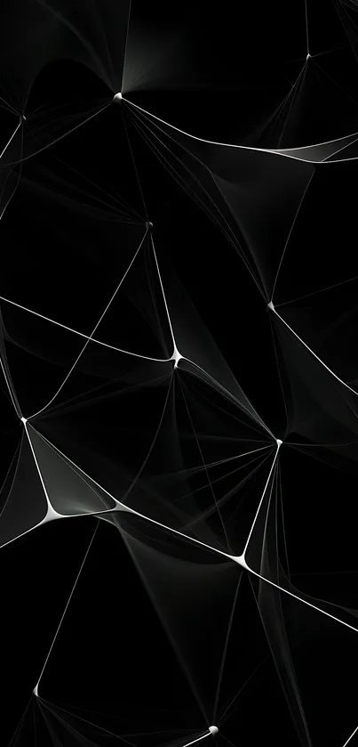 Abstract geometric dark wallpaper with intricate patterns on a black background.