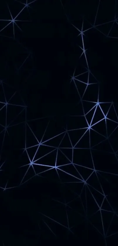 Abstract dark wallpaper with geometric network design for mobile screen.