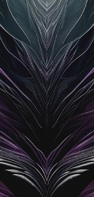 Abstract dark purple and black pattern mobile wallpaper.