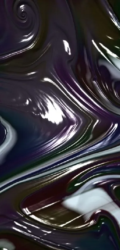 Abstract dark swirl design with shades of black and purple.