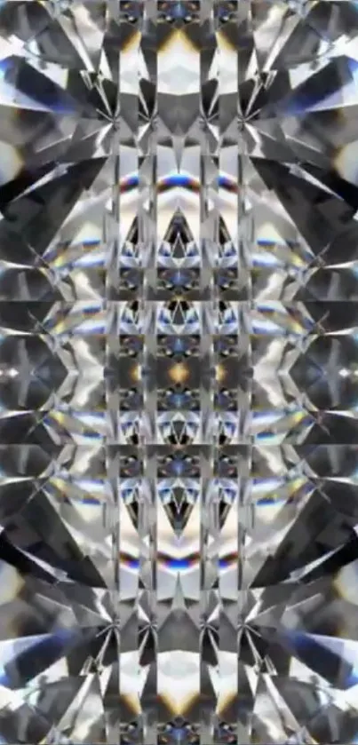 Abstract diamond pattern with gray tones.