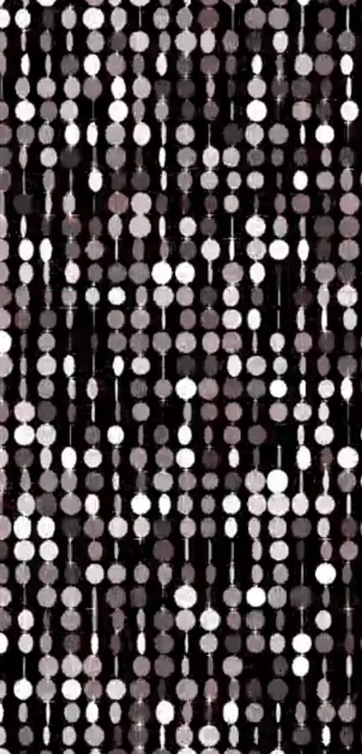 Abstract dots pattern mobile wallpaper with dark background.