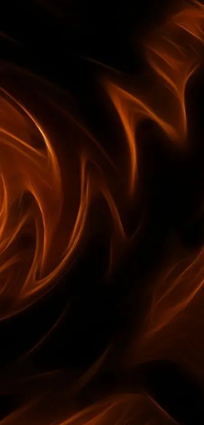 Abstract mobile wallpaper with fiery swirl.