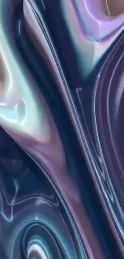 Abstract fluid art pattern in shades of blue and purple.