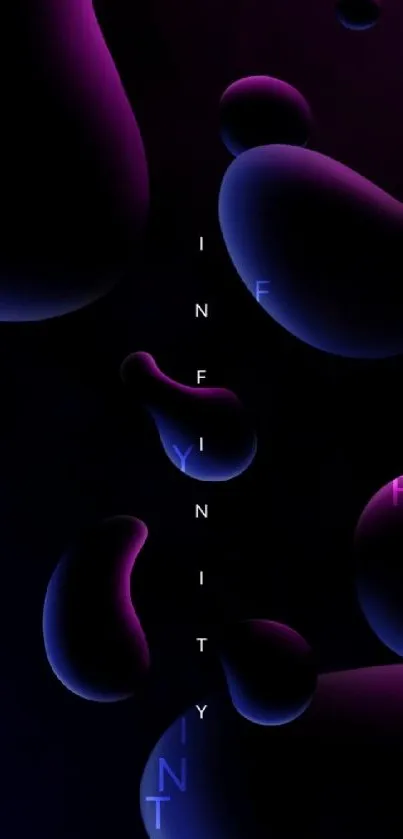 Abstract fluid design wallpaper with purple and blue infinity theme.