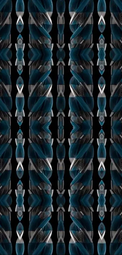 Abstract geometric pattern in dark blue tones with a sleek and modern style.