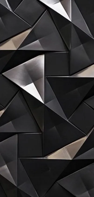 Abstract dark geometric pattern wallpaper, modern sleek design.