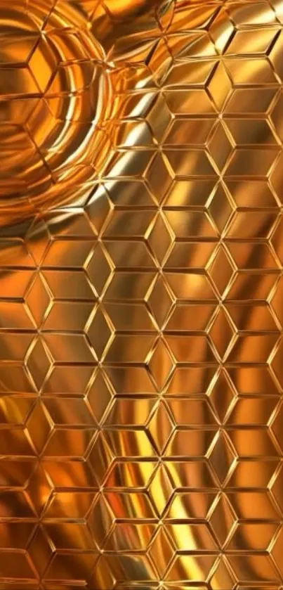 Abstract gold geometric pattern wallpaper.