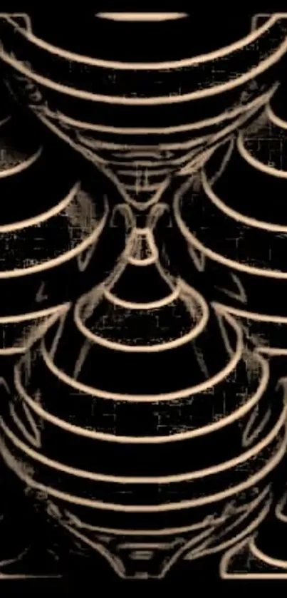 Abstract geometric hourglass art wallpaper for mobile phones.