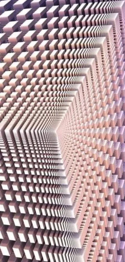 Abstract geometric wallpaper with 3D pastel design.