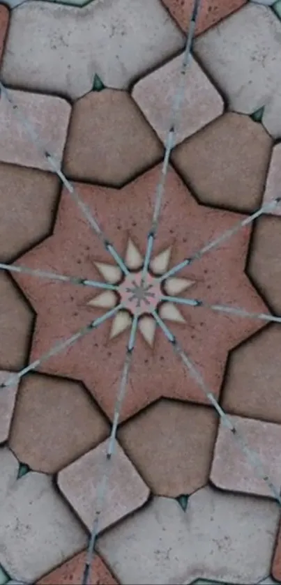 Abstract geometric pattern in earthy tones.