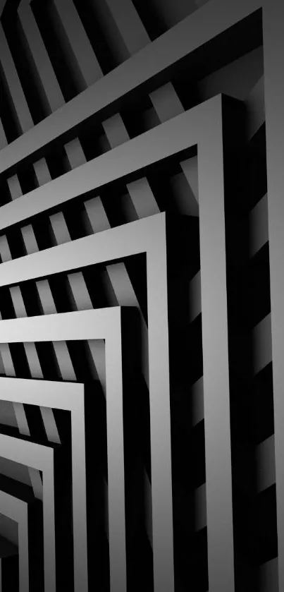 Abstract black geometric pattern wallpaper.