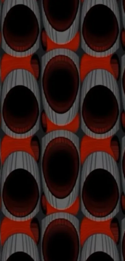 Abstract geometric wallpaper with bold patterns.