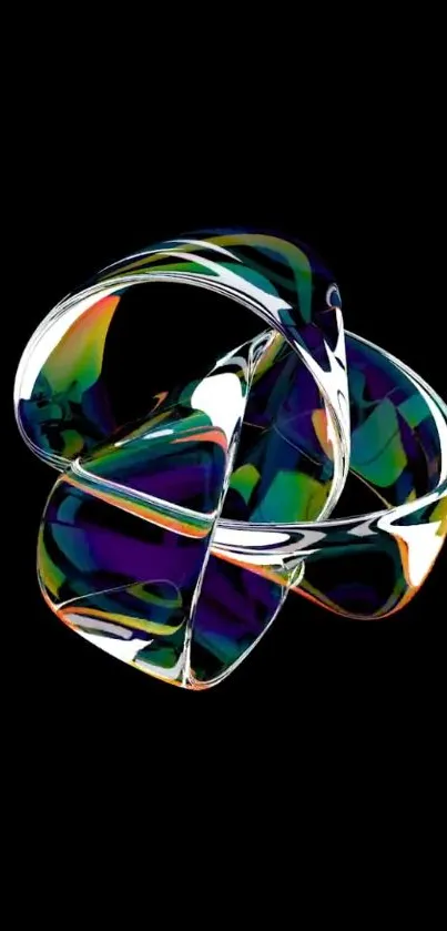 Abstract glass art with vibrant colors on a dark background wallpaper.