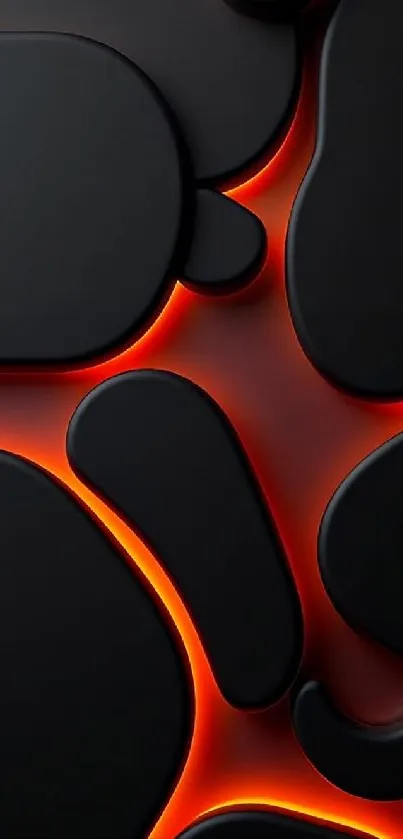 Abstract black and red glowing pattern wallpaper.