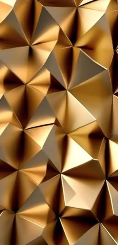 Abstract gold geometric pattern wallpaper.