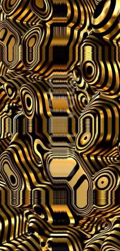 Abstract golden wave design wallpaper