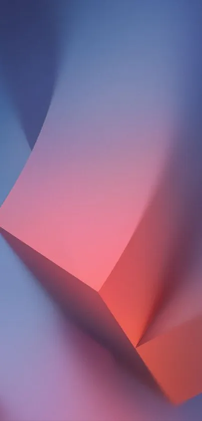 Abstract blue and pink gradient mobile wallpaper for stylish design.