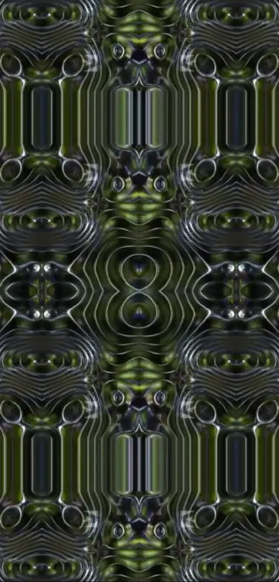 Abstract green pattern with intricate design