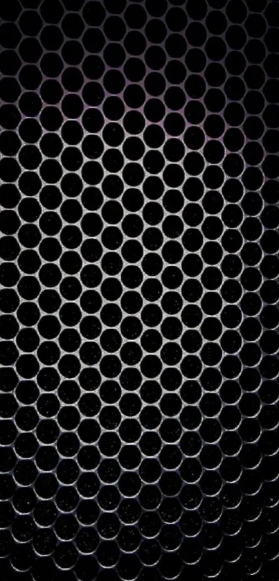 Abstract black and purple hexagon pattern wallpaper for mobile.