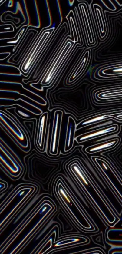 Abstract lines with glowing effect on a black background wallpaper.