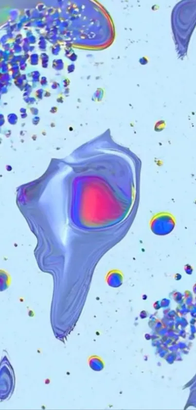 Abstract liquid art wallpaper with vibrant colors and fluid patterns.