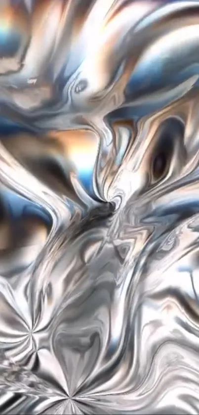 Abstract liquid metal artistic wallpaper design.