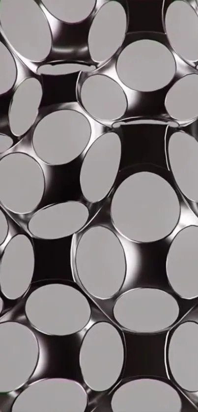 Abstract metallic circles design wallpaper.