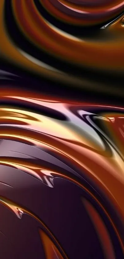 Abstract metallic color waves in glossy texture.