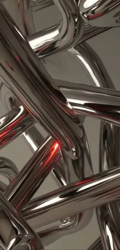 Intricate abstract metallic artwork for mobile wallpaper.