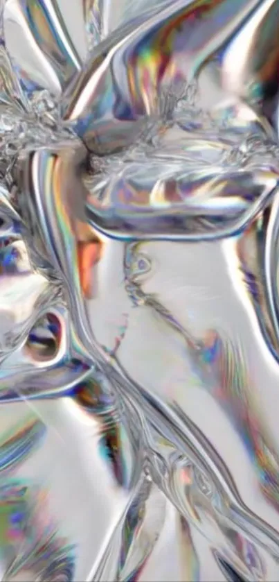 Abstract metallic reflections wallpaper with a modern aesthetic.