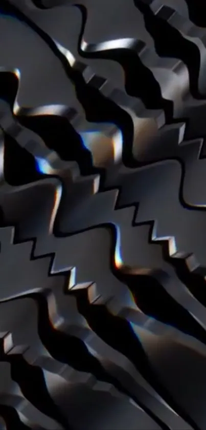 Abstract metallic texture with intricate patterns.