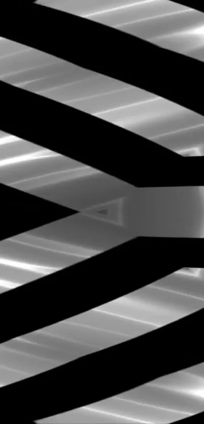 Abstract monochrome lines with geometric shapes wallpaper.