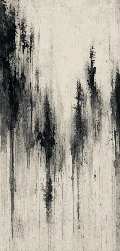 Abstract monochrome wallpaper with bold brushstrokes.