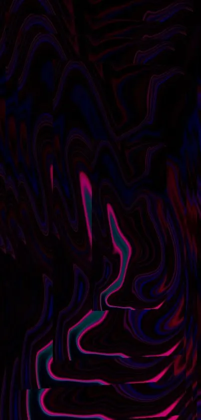 Abstract wallpaper with neon pink and blue swirls