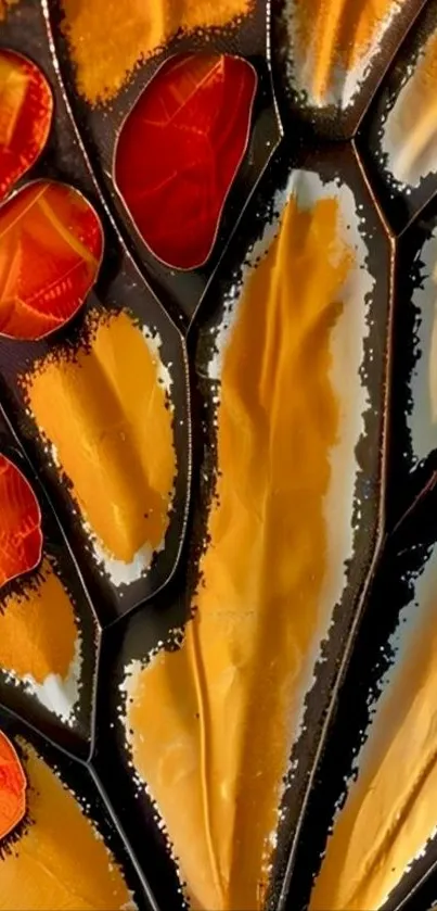 Abstract orange and red pattern for mobile wallpaper.