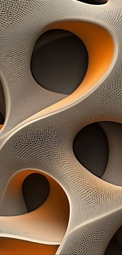Abstract art with organic 3D structures.