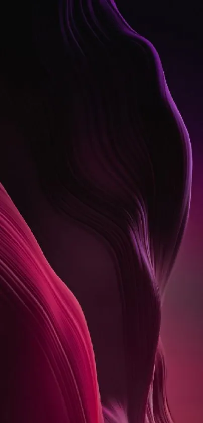 Abstract wallpaper with purple and red flowing waves.