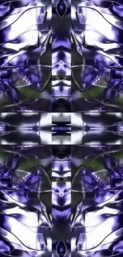 Abstract purple kaleidoscope pattern with artistic flair.