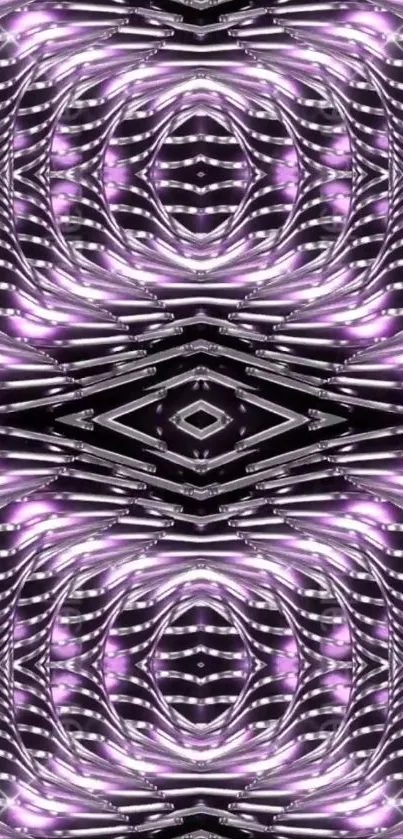 Abstract wallpaper with purple symmetrical patterns.