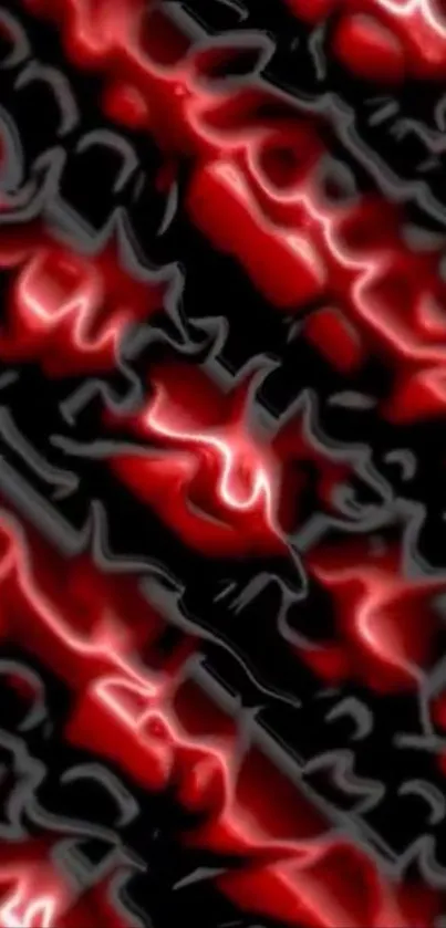 Dynamic abstract wallpaper in red and black