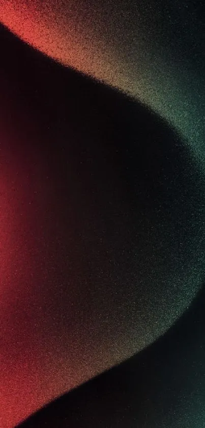 Abstract red and teal gradient wallpaper with smooth curves.