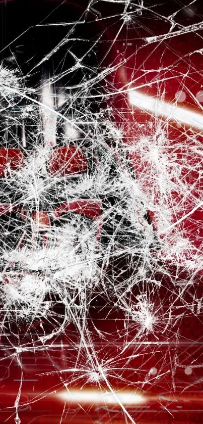 Abstract wallpaper with white fractal lines on red.