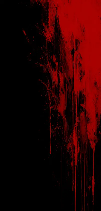 Vibrant abstract red paint splash wallpaper on a dark background.