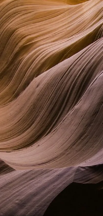 Abstract beige sandstone waves in a calming pattern.