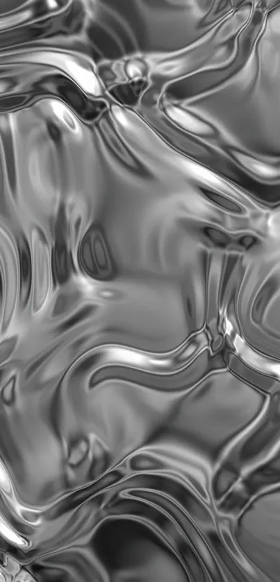 Abstract silver liquid texture mobile wallpaper.