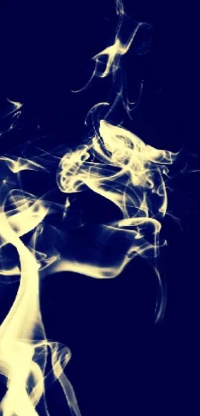 Abstract smoke wallpaper in blue tones.