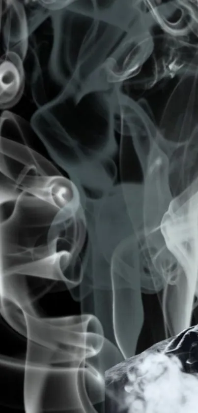 Abstract smoke pattern on dark background wallpaper.