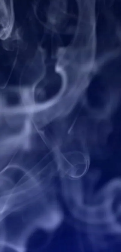 Abstract smoke wallpaper with deep blue and white hues for a stylish look.